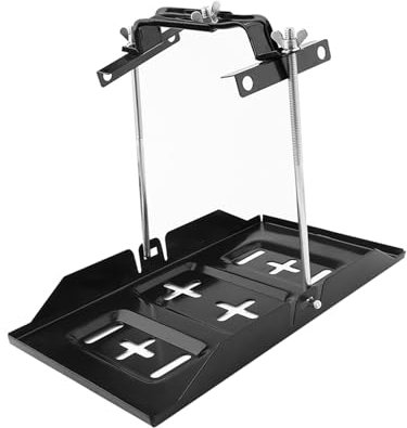Batteriekasten für Auto, Tablett für Autobatterie, mit verstellbarer Klemme aus Metall, für Auto, Boot