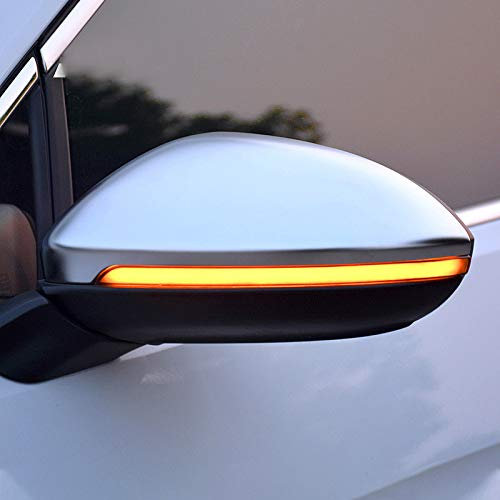 Autophoton 1 paire (gauche + droite) clignotant dynamique miroir clignotant pour Golf VII 7 / pour Golf 7 Sportsvan 2014-2019 / pour Touran 2 2016-2019