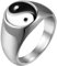 OIDEA Vintage Persönlichkeit Yin und Yang Klatsch Symbol Edelstahl Herren Ring Silber