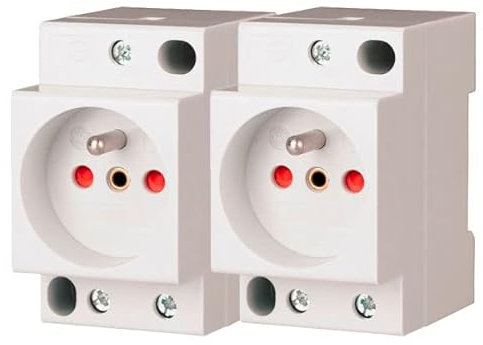 Eaton Lot de 2 prises modulaires 16A, 250V AC, avec sécurité enfant