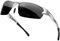 KANASTAL Sportbrille Herren Polarisiert Silber Rahmen Radsportbrillen Damen Superleichtes Fahrradbrille UV400 Schutz Sonnenbrillen für Outdoor Sportarten