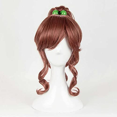 NEZIH Cosplay Perücke,Sailor Moon Sailor Jupiter Cosplay Perücke,Long Brown Perücke,Mit Kostenloser Perückenkappe,Halloween Kostüm Perücke,Für Party Karneval Weihnachten, Dekorative Accessoires,Grün