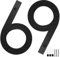 Numero Casa Grande Nero, 20cm, Cartello Numero Casa Galleggiante, Numero di Strada/Porta in Plastica ABS in Effetto 3D per Porte Ufficio, Caselle Postali, Garage - Numero (Numero 6/9)