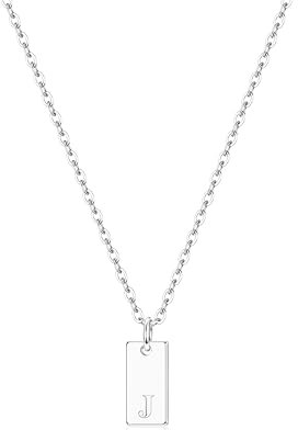 CASSIECA Kette Buchstaben für Damen Mädchen 925 Silber Buchstaben Kette J Silber Halskette Damen Kette 925 Silber mit Anhänger Personalisiere Geburtstags Geschenk für Frauen Mädchen Mama (mit Box)