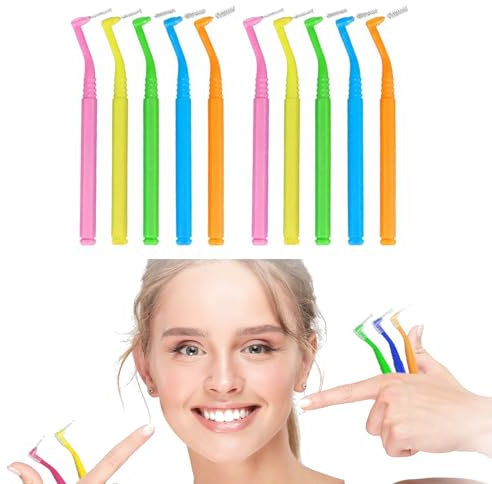 10 Pezzi Spazzolini Interdentali, Scovolino per Pulizia Denti, Scovolino Interdentale Silicone Scovolino Denti Spazzolini Interdentali per l'Igiene Dentale Mantenimento Della Salute Orale (5 Colori)