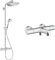 hansgrohe Croma Select S - Colonne de douche sans mitigeur, douche pluie 280 mm avec inverseur & Ecostat 1001 CL - Mitigeur baignoire thermostatique, Robinet de baignoire