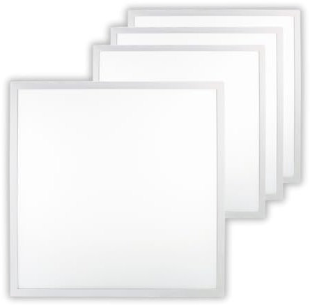 LUXULA 4x LED Panel 62x62cm Rasterleuchte - 36W 3600lm - 4000K Neutralweiß - flimmerfrei - mit Netzteil 230V - LED Deckenleuchte für Rasterdecke - Einlegeleuchte Büroleuchte Gewerbe