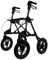 Parvum Rebel Outdoor Rollator – Grau – aktives Gehen draußen: mit großen Luftreifen, stabilem Aluminiumrahmen (8,4 kg), bequemer Sitzfläche & Rückenlehne, sicher & komfortabel auf jedem Untergrund