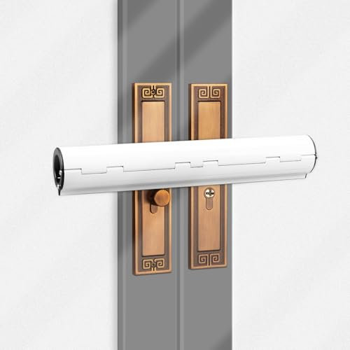 Verrou de sécurité pour portes doubles, serrure de sécurité pour porte de terrasse, serrure de sécurité pour porte française, serrure de porte en alliage d'aluminium pour terrasse et véranda, blanc