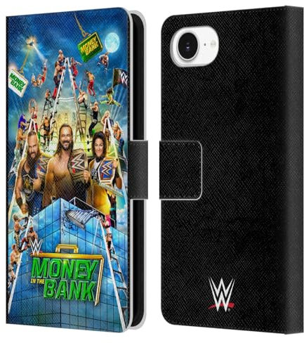 Head Case Designs Offizielle WWE Braun, Drew & Bayley 2020 Money In The Bank Leder-Wallet-Hülle Kompatibel mit Apple iPhone 16e / iPhone 17e