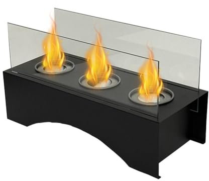 Winkeabuy Hoguera de mesa al aire libre, chimenea de bioetanol, decoración de cuenco portátil de mesa, placa de fuego de bioetanol para patio y patio trasero
