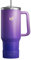 IceDrop® XXL Thermo Cup 1.2L für 12 Stunden kalte oder heiße Getränke I 100% auslaufsicherer Thermobecher mit Strohalm I robuste Trinkflasche mit Strohhalm und Griff I Tumbler Cup - Lila Blau