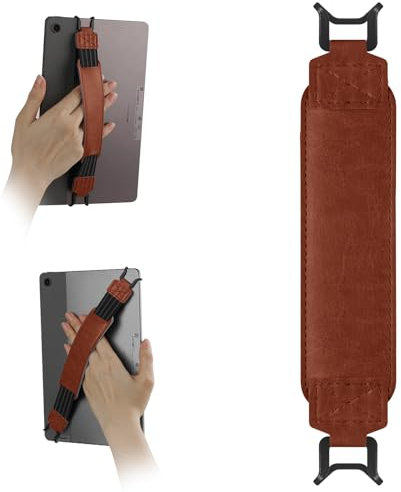 HoYiXi Soft Hand Strap for 9-11 Pouces eReaders & Fire Tablet Compatible avec Fire HD 10/iPad 9.7 /iPad Mini/Galaxy Tab A8 A9/Huawei avec dragonne Haute élasticité-Brun