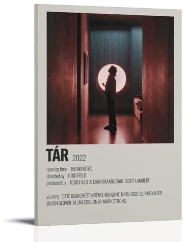 YEWURQW TÁR Poster, Wandkunst, Leinwand, Vintage-ästhetisches Poster, dekoratives Gemälde für Wohnzimmer, Schlafzimmer, 60 x 90 cm, Rahmenstil-3