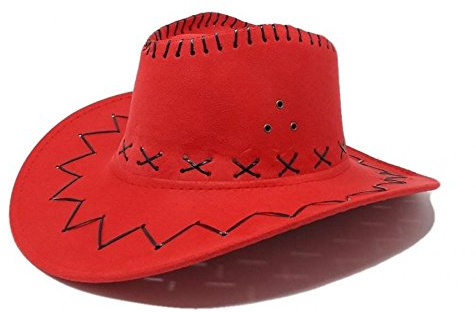 R&F srls Cowboy Hut Rot Cowgirl Wildleder Party Country Western