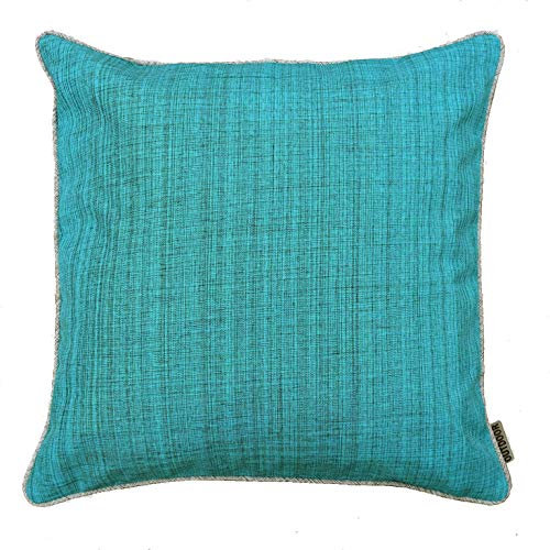 heimtexland ® Outdoor-Kissen Meliert Garten-Lounge Deko Kissenhülle 40x40 Türkis Typ645