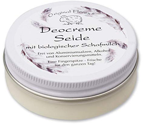 Florex Deocreme - Seide - mit biologischer Schafmilch ohne Aluminiumsalze Alkohol Konservierungsstoffe 40 g