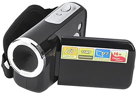 Videocámara, HD1080 * 720 2 Pulgadas TFT LCD Sceen Cámara de Video Digital La videocámara admite fotografía y Video para Ciclismo, Escalada y Carrera cumpleaños(Negro)