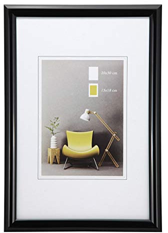 IDEAL TREND Studio Line Kunststoff Bilderrahmen Wanddeko Collage Poster Foto Rahmen: Farbe: Schwarz | Format: 50x70
