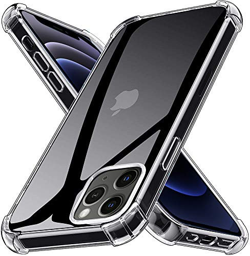 iPhone 12 Pro Max Case, iPhone 12 Pro Max Clear Case With Reinforced Corners, Drop Protection Soft TPU Bumper + Clear Hard Back Hybrid Protective Phone Case for iPhone 12 Pro Max (Clear Case)
