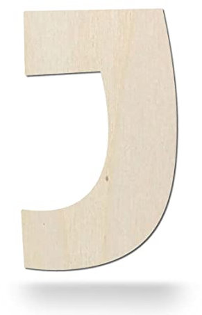 Kleenes Traumhandel Holzbuchstaben - Buchstabe aus Holz - Buchstaben für Türbeschriftung - Alphabet aus Holz für Kinderzimmer, Wohnzimmer u.v.m. - (20 cm, Großes J)