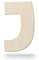 Kleenes Traumhandel Holzbuchstaben - Buchstabe aus Holz - Buchstaben für Türbeschriftung - Alphabet aus Holz für Kinderzimmer, Wohnzimmer u.v.m. - (20 cm, Großes J)
