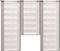 Experience by Omega 3er Set Miniflächen 4er Set Scheibengardine Küchengardine Tunnelzug Bistrogardine Größe 3 x 30 x 80/60/80 cm, Farbe 2222 - Beige/Taupe