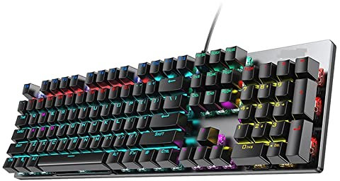 XYLXJ Keyboard Computers Accessories Wired Mechanical Keyboard Gaming Kit Black Brown Black Blue Switch Keycaps Rainbow RGB Backlight Computer Keyboard