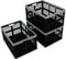 Qskely 3-Pack Plastic Stacking Folding Storage Crates, 34 L Large Collapsible Storage Basket