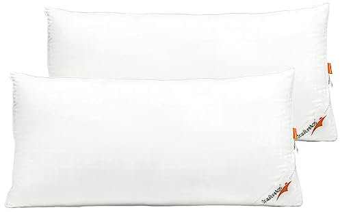 ComfortAce® 2er-Pack Standard Kopfkissen zum Schlafen, 100% atmungsaktives Baumwoll Kopfkissenbezug, Premium Hotel Kollektion weiche Bettkissen zum Schlafen, 40 x 80cm