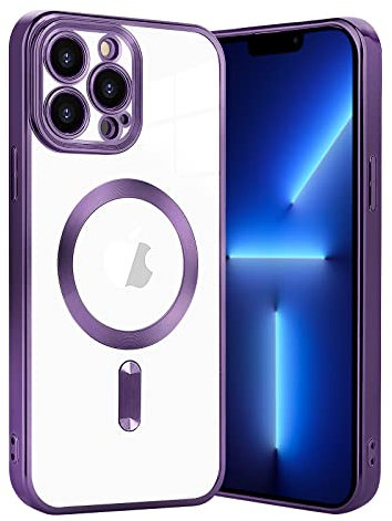 Cover Magnetica per iPhone 11 Pro, Compatibile con MagSafe, Ricarica Wireless Custodia per Telefono Anti-ingiallimento, Militare Antiurto Protezione, Custodia Sottile per iPhone 11 Pro, Viola