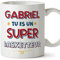 Mugffins Tasses Personnalisables pour BASKETTEUR homme - En Français - Cadeau Personalisé- Tu es Super - 11 oz / 330 ml