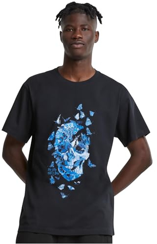 Mister Tee Herren Butterfly Skull Tee Black, 5XL