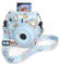 Berfea Tasche Schutzhülle Transparente Kristall Schale Kompatibel mit Fujifilm Instax Mini 12 Sofortbildkamera mit Schulterriemen, Sticker und Foto Aufbewahrungstasche