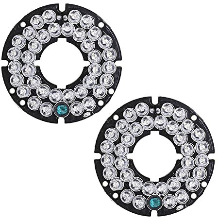 Bureau Lot de 2 plaques d'éclairage infrarouge 36 LED pour caméra de vidéosurveillance CCD