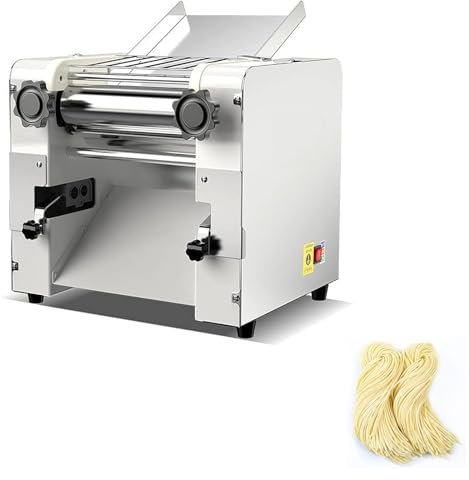 Macchina Per Pasta Elettrica Commerciale, Macchina Per Gnocchi/Spaghetti Professionale Con Set Di Coltelli Per Tagliatelle Rotonde, Rullo Per Pasta Per Pizza Elettrico In Acciaio Inossidabile Taglier
