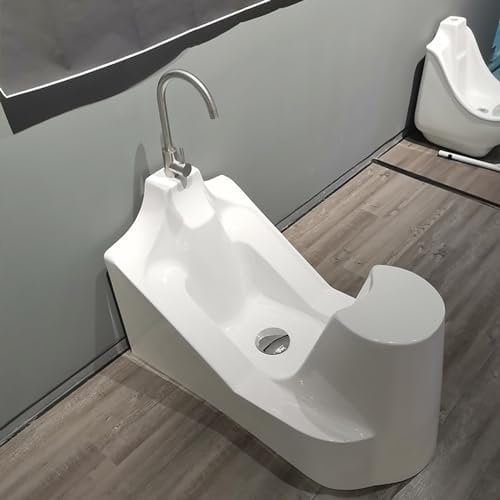 UPIKIT Acrylic footbath, Pedicure Spa Bathtub, Salon Acrylic Pedicure Spa Basin, Pedicure Sink, Washbasin, Foot Chair Hydromassage, Manicure Basin, White