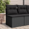 ShGaxin Gartensofa ohne Armlehnen mit Kissen Schwarz Poly Rattan, Balkonmöbel, Gartenlounge, Gartenmöbel, Balkon Sofa, Terrassen Sofa, Terrassenmöbel - 365961