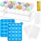 CLUEWR Cake Pop Formen-Set, 21 Löcher, Acryl-Lutscher-Halter mit 100 Stäbchen, 50 Papierstäbchen und 100 Stück Twist für köstliche Leckereien, Lutscher und Kuchen