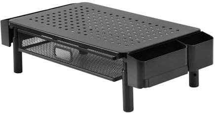 Computer Bildschirmständer Mit Schublade Telefonhalter Stifthalter 3 Höhenstufen Metall Bildschirmständer Für Computer Laptop Drucker