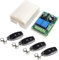 QIACHIP Interruptor inalámbrico 220 V 230 V mando a distancia puerta de garaje interruptor 2 canales 433 MHz RF 10 A receptor de relé inalámbrico con 4 transmisores para motor, persianas enrollables y