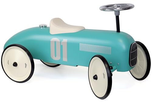 VILAC - Rutschauto Vintage Aqua – Träger und Bacules – löst die Motorik Ihres Kindes – Lernspiele für Kinder – Spielzeug für Kinder ab 18 Monaten – 1052