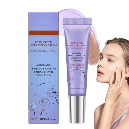 CC Cream Red Correct, 15ml CC Creme Gegen Rötungen Mit CentellaAsiatica, Gegen Rötungen Creme Mit CentellaAsiatica, Farb Korrektur Creme, Full Cover Concealer Mit Beruhigender Wirkung