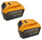 2Pack 18V replacement battery for dewalt DCB184 DCB182 DCB180 DCB200 DCB184 battery for power tools Applicable to Cordless Power Tools Batteries 12.0Ah with LED Indicator（Yellow）
