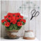 Ramo de flores artificiales de begonia sintética para exteriores e interiores, resistente a los rayos UV, para colgar, plantas de arbustos falsos, decoración realista de primavera y verano para centro