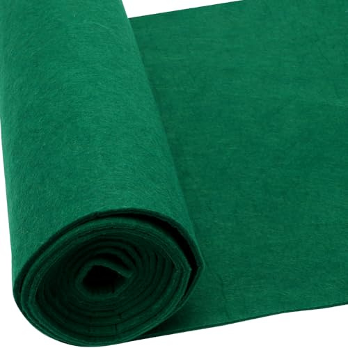 Yuragim Filz Meterware 30x250 cm Filzmatten zum Zuschneiden 3mm Dick Polyester Filzstoff Bastelfilz Filzmatte Filzrolle Filzplatten für Patchwork Nähen DIY-Projekte Basteln Handwerken Weihnachten Deko