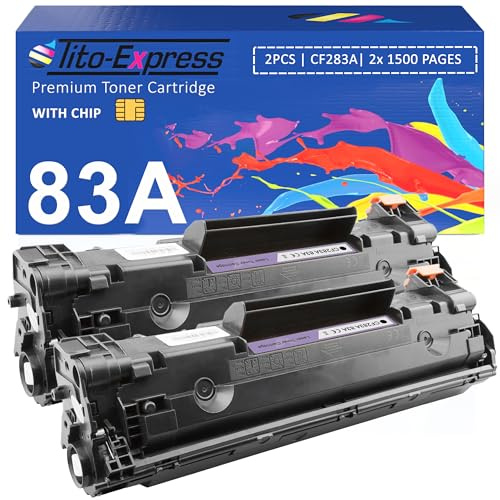 83A CF283A Toner kompatibel für HP 83A Kompatibel für HP CF283A Toner für HP LaserJet Pro M201dw M201n per MFP M225dn M225dw M226dw M125a M125nw M127fn M127fp M127fs M127fw Schwarz Multipack 2-Pack