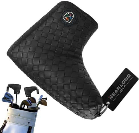 Golf Club Covers Golf Driver Cover | Magnetic PU Leather Putter Headcovers | Putter Covers for Clubs, Magnetic Putter Covers for School, Games