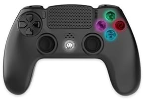 Born To Vape presente Manette Sans Fil Noire pour PS4 + cable- SANS EMBALLAGE - Avec Prise Jack pour casque et boutons lum et son sticker BTV exclusif collectionnable