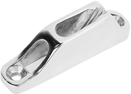 lyrlody Boat Rope Clam Cleat Jam Cleat Rope Jammer Stainless Steel Marine Grade 316 18x80mm Hardware Ship Kayak Accessories with Fluted Stationary Pieces for 3 to 6mm Line